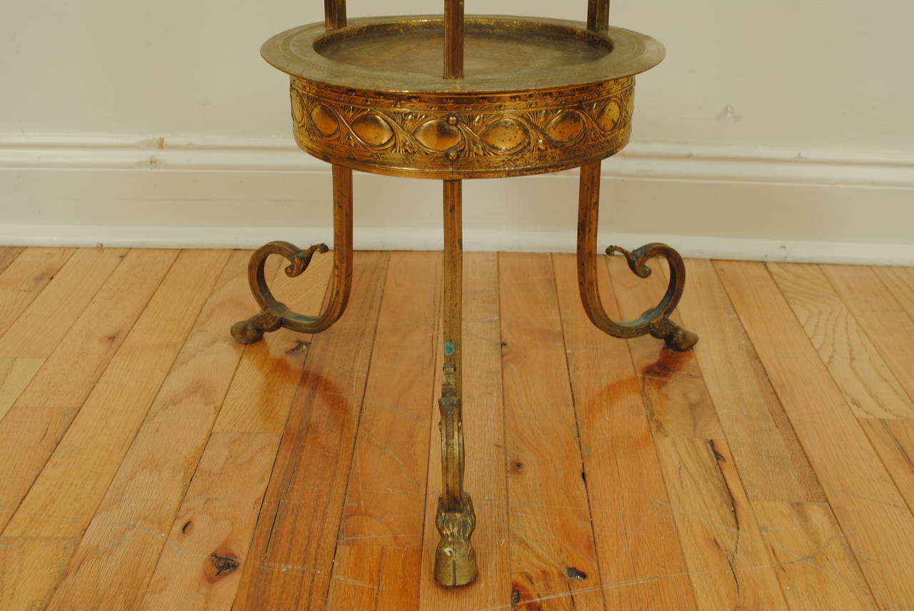 French Neoclassical Revival Brass Side Table, Late 19th Century In Excellent Condition In Atlanta, GA