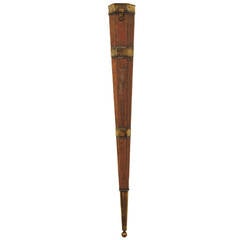 Wonderful French 19th Century Painted Tole and Brass Quiver