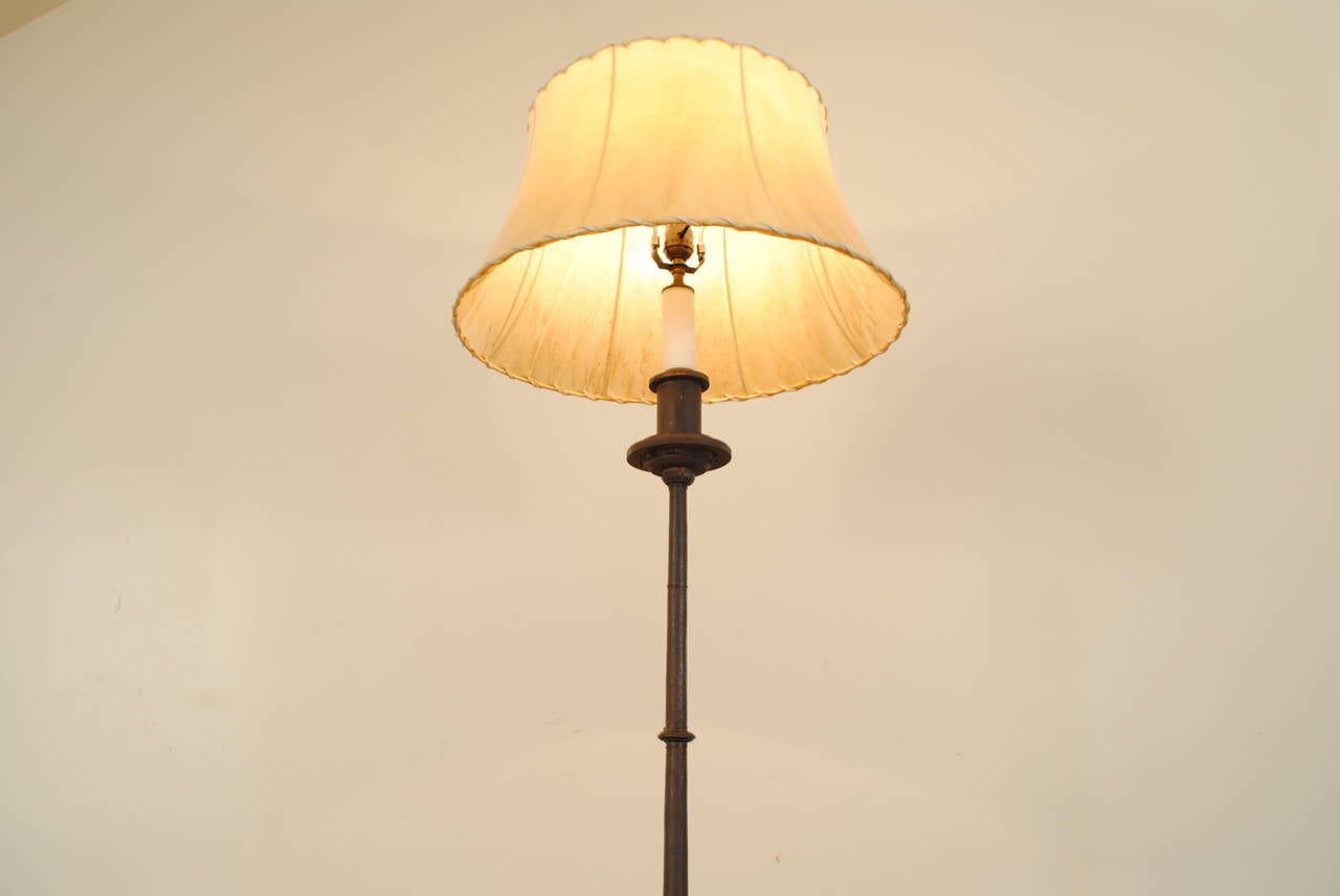 Italian Wrought Iron Floor Lamp, Turn of the 20th Century