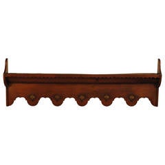 French, Second Quarter of the 19th Century, Wall Shelf and Rack in Cherrywood