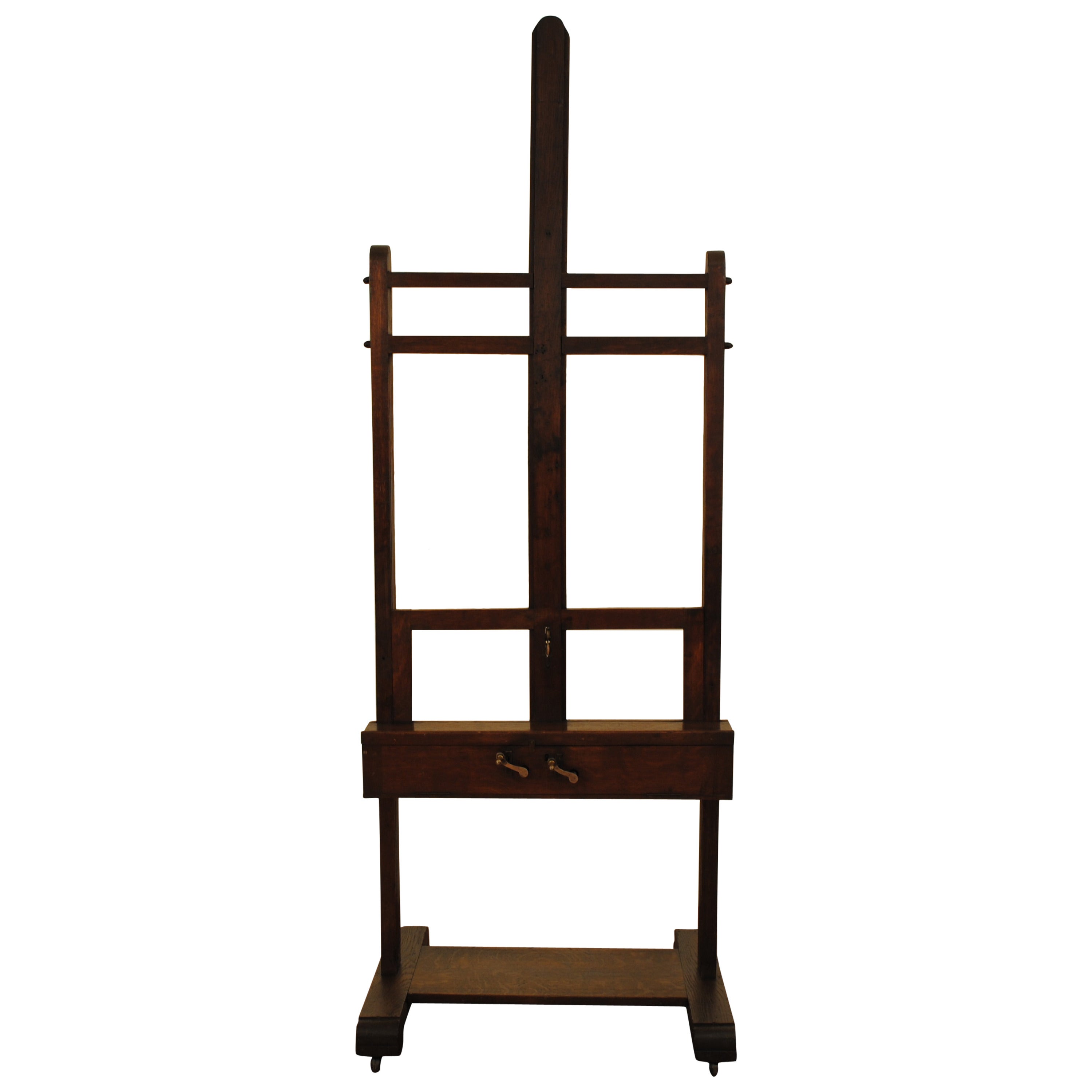 French, Adjustable Oak Artist’s Easel, Turn of the 20th Century