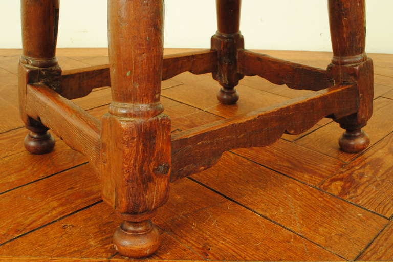19th C., Jacobean Style, Carved Walnut Milking Stool 2