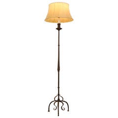 Italian Wrought Iron Floor Lamp, Turn of the 20th Century