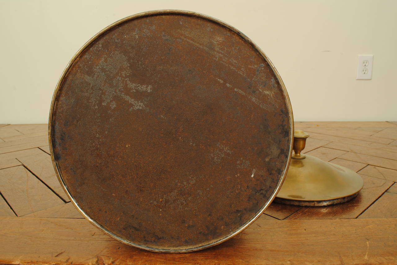 20th Century Continental Brass Handled Coal Bucket, Removable Liner, circa 1900