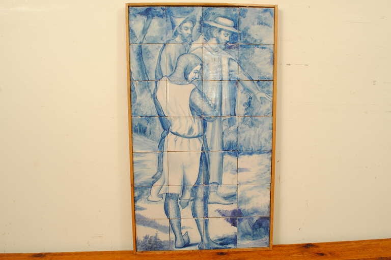 A Framed Mosaic of Portuguese Terracotta Tiles