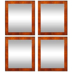 Antique A Set of Four Spanish Neoclassic Walnut and Ebonized Mirrors