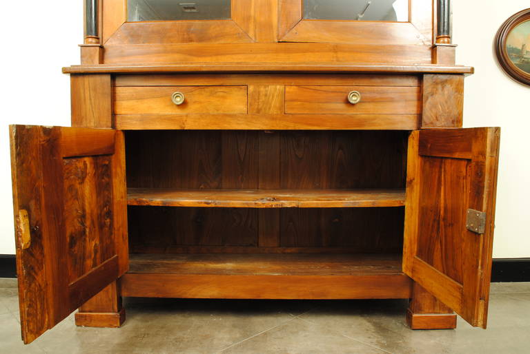 Massive Italian Late Empire Walnut and Ebonized Libreria, 19th Century 1