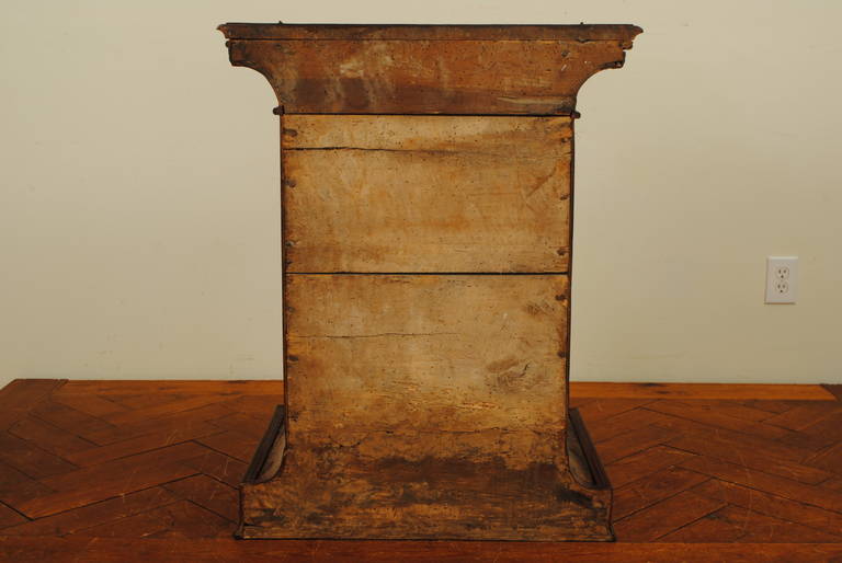 Italian Baroque Walnut Inginocchiatoio Cabinet with Curved Plinth Base 17th Cent 4