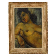 Oil on Canvas, Reclining Nude, signed Basilevsky 43'