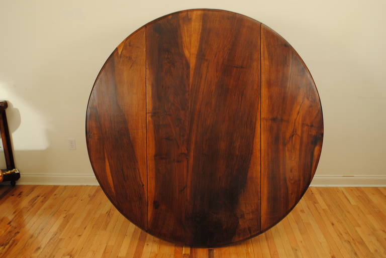 Large Italian Neoclassic Provincial Pine and Walnut Kitchen Table