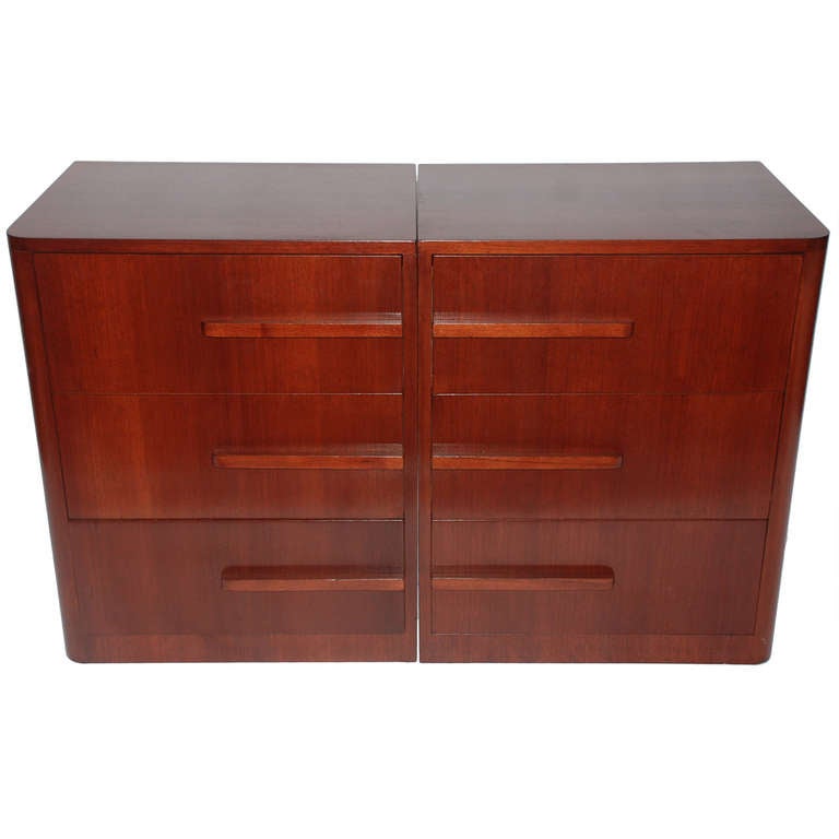 Art Deco Bookend Chests of Drawers by Modernage at 1stdibs