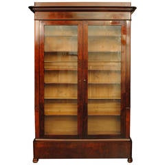 French Louis Philippe Mahogany Shallow Cabinet, 19th Century 10