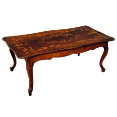 An Italian LXV Style 19th Century Inlaid Walnut Coffee Table