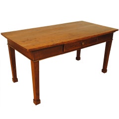 An Italian Early 19th Cen. Walnut 1-Drawer Writing or Sofa Table An Italian Early 19th Cen. Walnut 1-Drawer Writing or Sofa Table