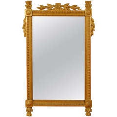 Italian Neoclassical Carved Giltwood Mirror