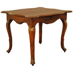 Antique Italian, Roman Walnut Mid-18th Century One-Drawer Table