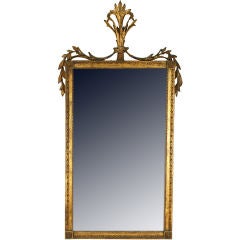 An Italian Neoclassical Period Carved Giltwood Mirror