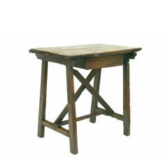 A Late Italian Baroque Walnut and Pine 1-Drawer Work Table