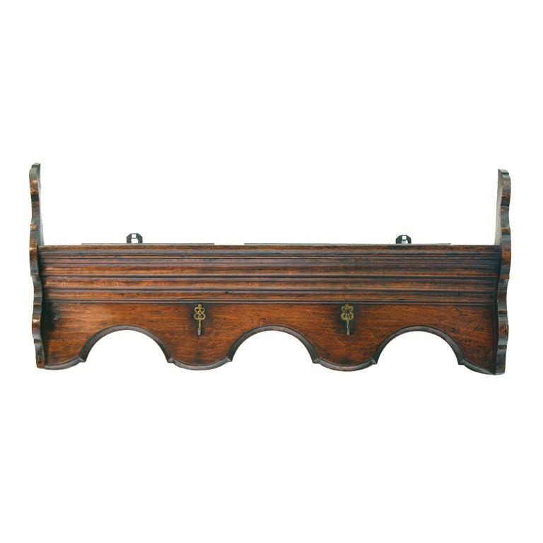 A French LXIII Walnut Hanging Shelf and Rack