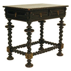 A Diminuitive Portuguese Ebonized Side Table