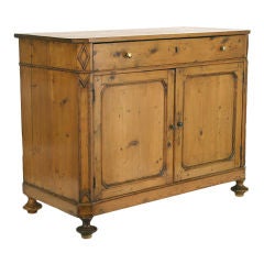 An Italian Late Neoclassical Provincial Pinewood Credenza