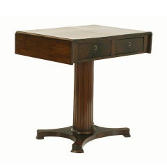 An English Regency Mahogany 2-Drawer Drop Leaf Table