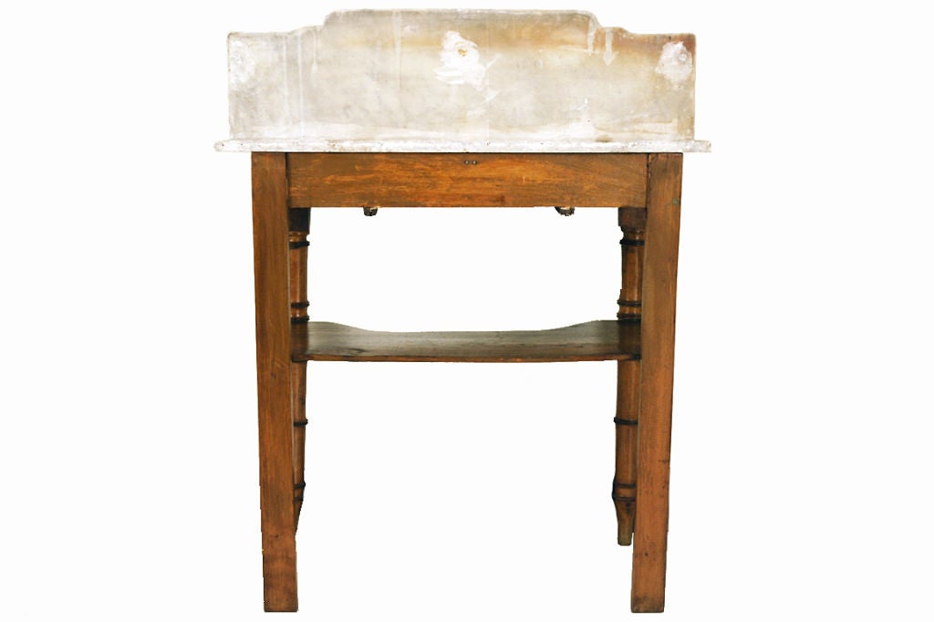 A French Louis Philippe Fruitwood Marble Top Washstand 1