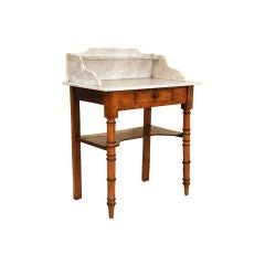 A French Louis Philippe Fruitwood Marble Top Washstand