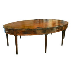 Antique An Impressive (Tuscan) Italian Walnut Oval 19thc. Library Table