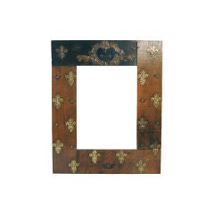 A French 19th Cen. Folk Art Brass Mounted Frame