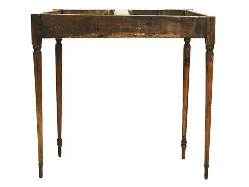 18th Century and Earlier A Piemontese Louis XVI Period Carved Walnut  M/T Console Table