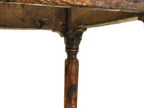A Piemontese Louis XVI Period Carved Walnut  M/T Console Table 4