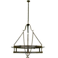 An Italian Early 20th Century Wrought Iron Chandelier