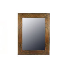A French Neoclassical Period Dark Walnut Veneer Mirror