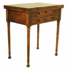 An Austrian Late Neoclassical Walnut Vanity or Dressing Table