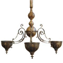 French Silvered Brass Late Baroque Ecclesiastical Votive Lantern