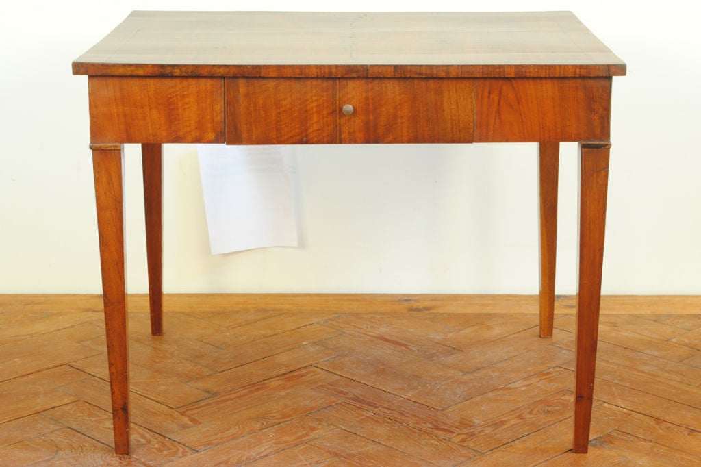 A German Neoclassical Walnut Occasional Table