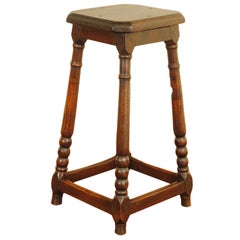 A French LXIII Turned Walnut Joint Stool