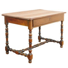A Louis XIII Walnut One Drawer Table