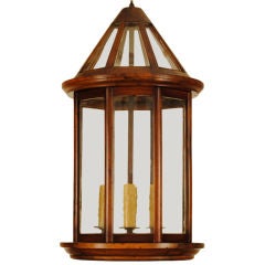 A 19th Century French Walnut Octagonal Lantern