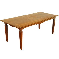 An Italian Walnut and Inlaid Neoclassical Style Coffee Table