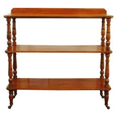 An Elegant English Mid 19th Century Mahogany 3-Tier Etagere