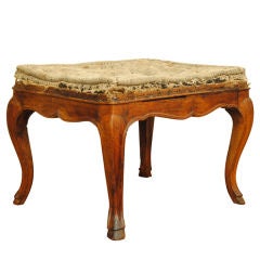 A French Louis XV Period Walnut and Upholstered Bench