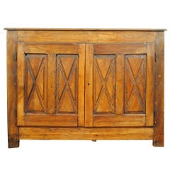 A French LXIV Oak and Walnut Paneled Credenza