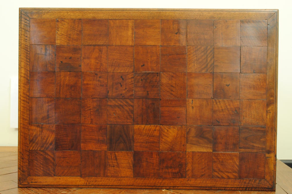 18th Century and Earlier A French Louis XIII Walnut and Parquetry 1-Drawer Table