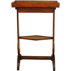 A French Late Directoire Walnut 1-Drawer Tray Top Table