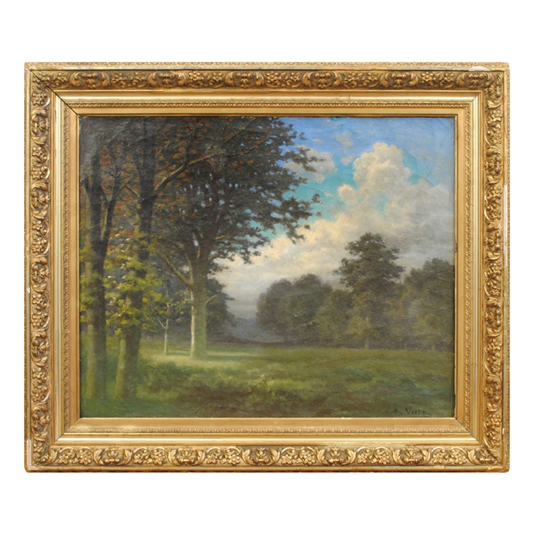 French 19th Century Oil on Canvas, signed A R Veron