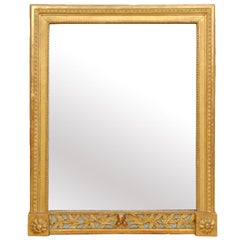 A French Early Neoclassical Period Giltwood and Painted Mirror