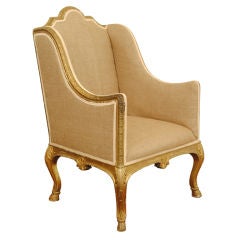 An Italian Neoclassical Style Giltwood Bergere