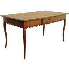 A Louis XV Oak Provincial 1-Drawer Writing Table